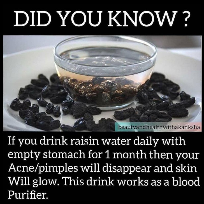 Drink Raisin water for Acne & Pimples Health Tips