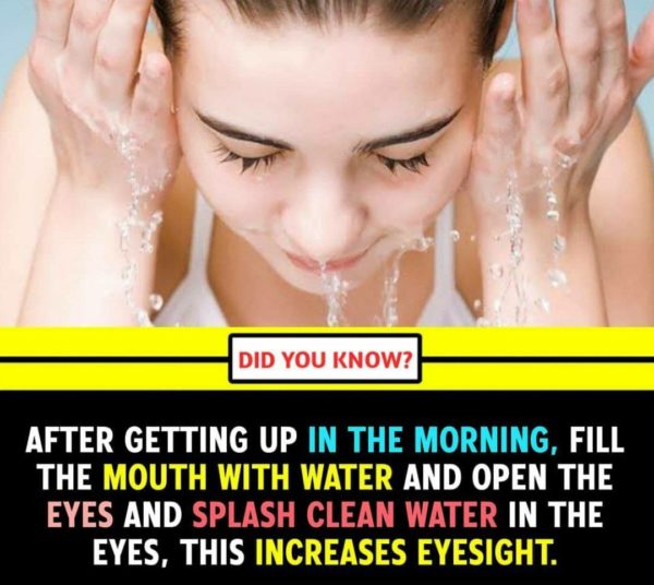 Health Tips: After getting up in the morning, fill the Mouth with water and open the Eyes and Splash clean water in the eyes, this increases eyesight