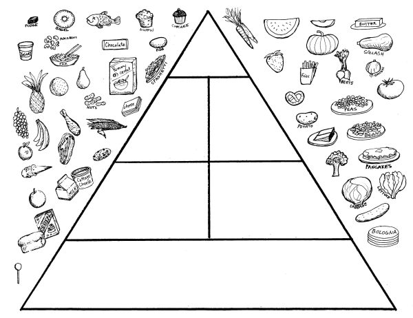 Cut and Paste Food Pyramid Game